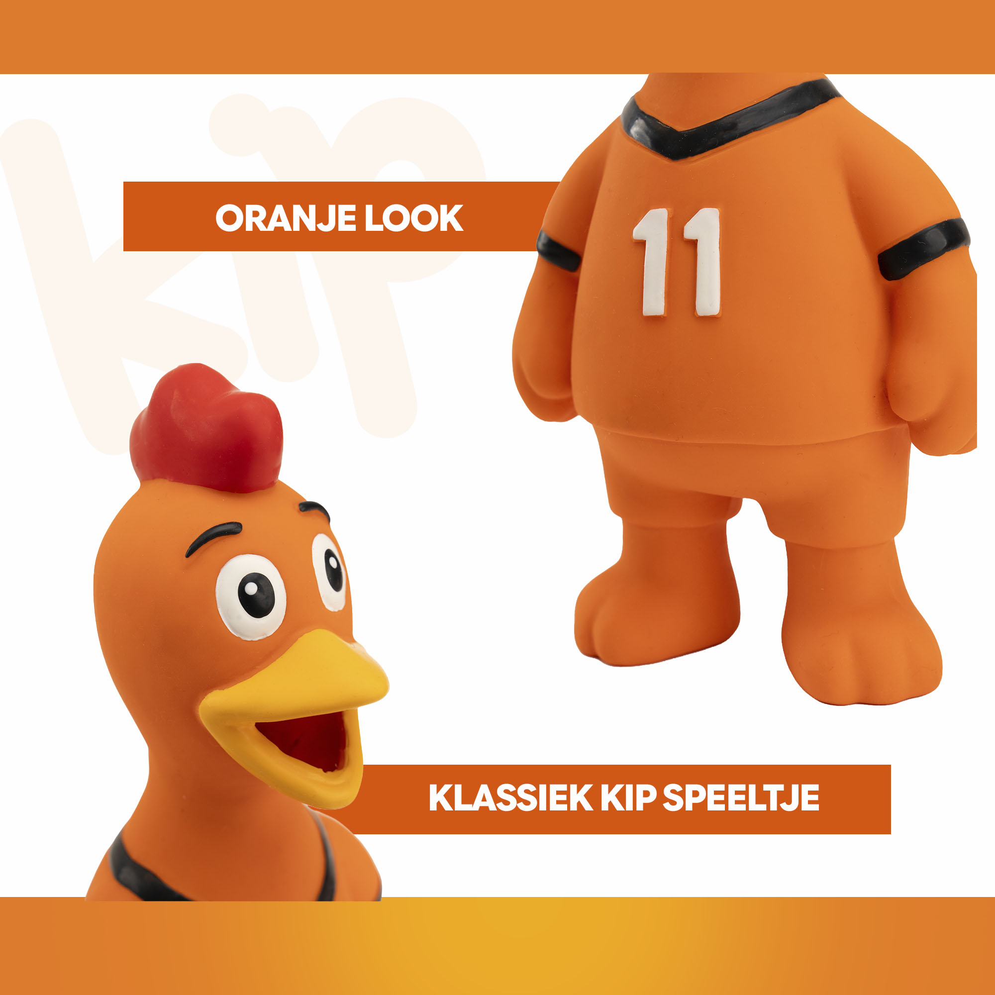 Oranje Latex Hondenspeeltjes WK Kip 2026 Oranje Latex Hondenspeeltjes WK Kip - Afbeelding 5