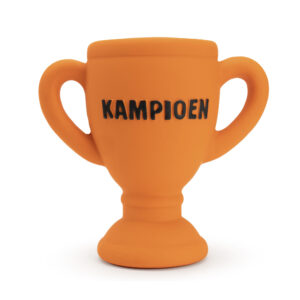 Oranje Latex Hondenspeeltjes WK Beker