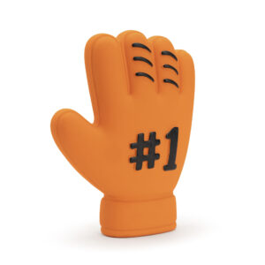 Oranje Latex Hondenspeeltjes WK Handschoen