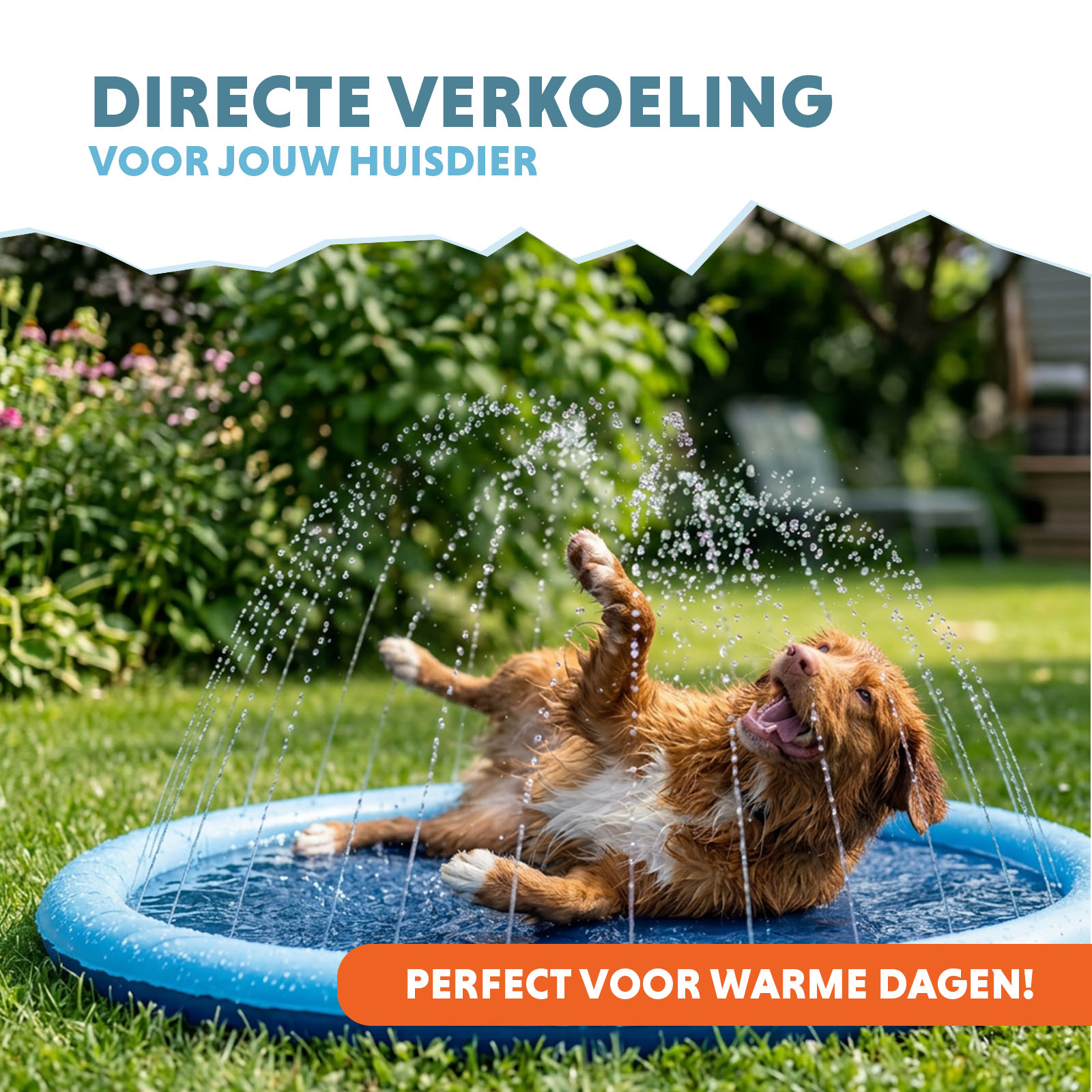 Coolpets Splash Sprinkler Pad S 100 cm 2026 Coolpets Splash Sprinkler Pad S 100 cm - Afbeelding 2