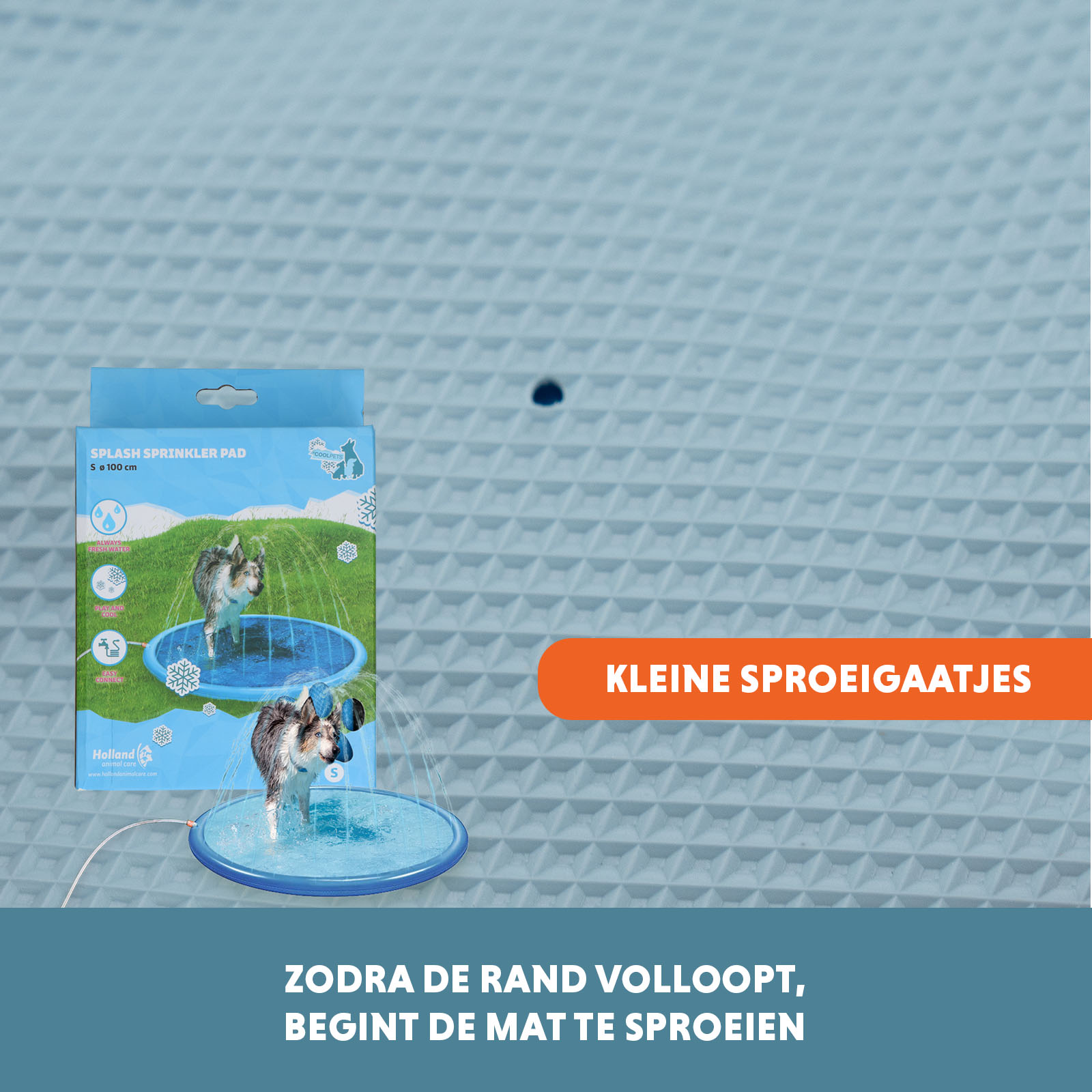 Coolpets Splash Sprinkler Pad S 100 cm 2026 Coolpets Splash Sprinkler Pad S 100 cm - Afbeelding 5