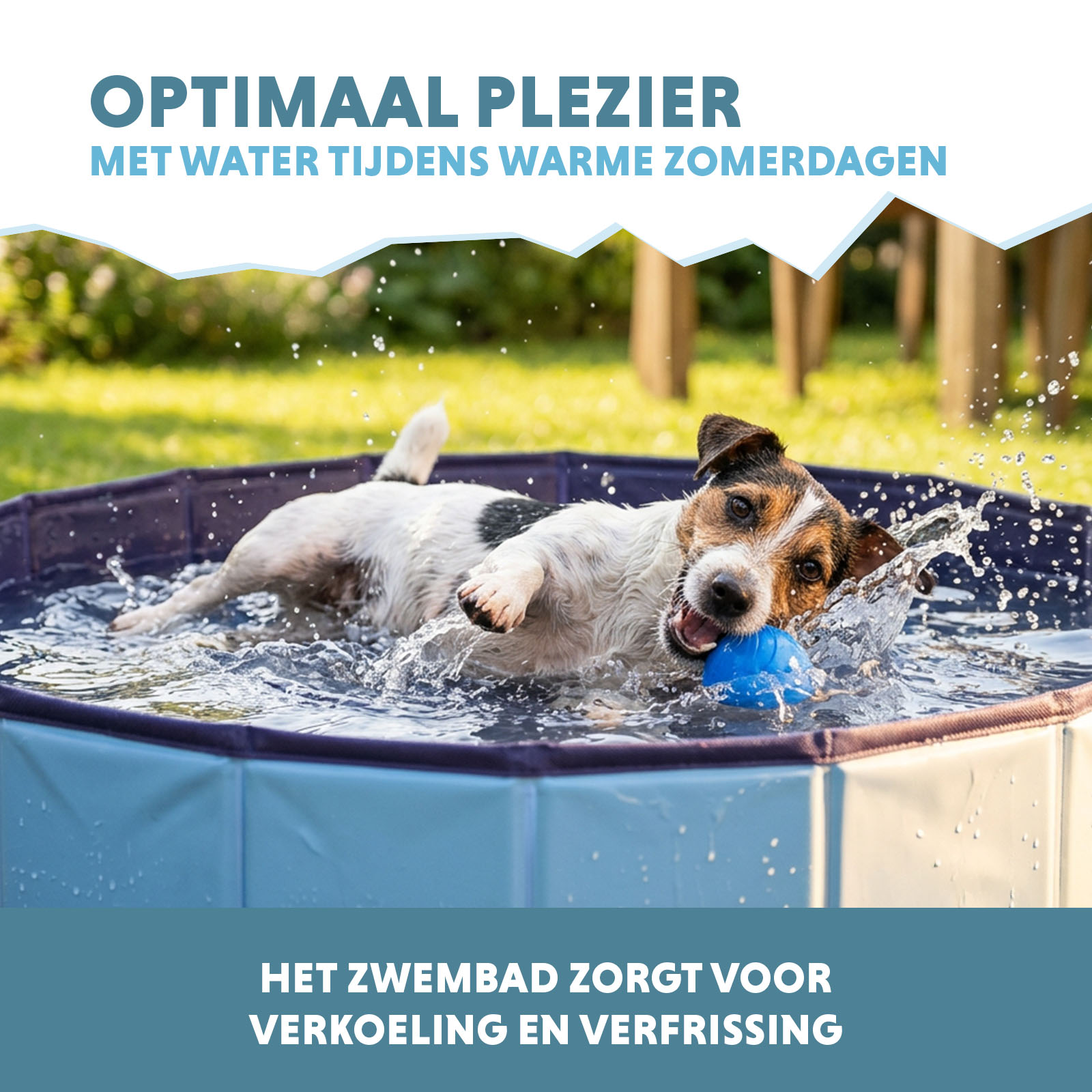 CoolPets Splash Dog Pool ø 120 x 30 cm 2026 CoolPets Splash Dog Pool ø 120 x 30 cm - Afbeelding 4