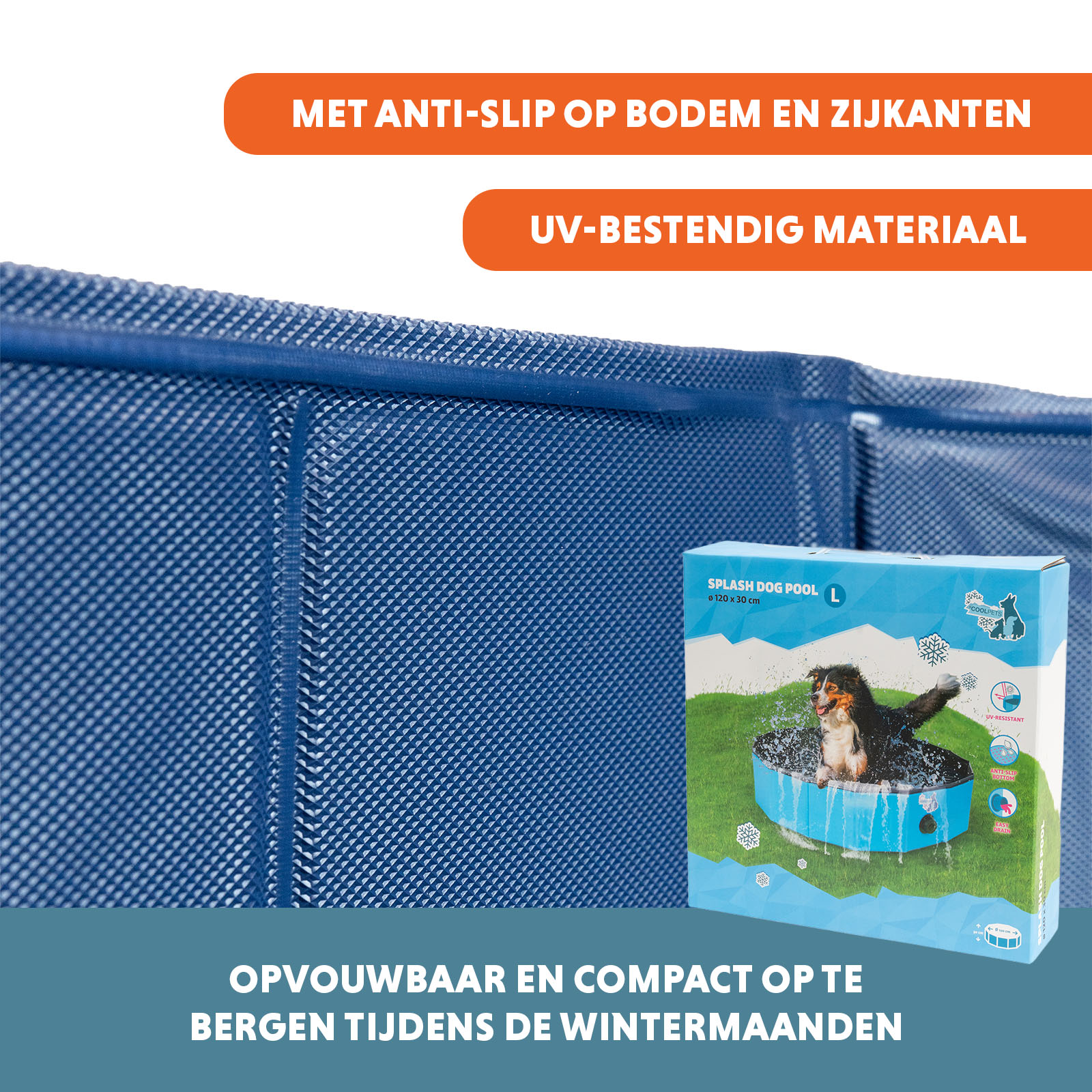 CoolPets Splash Dog Pool ø 120 x 30 cm 2026 CoolPets Splash Dog Pool ø 120 x 30 cm - Afbeelding 5