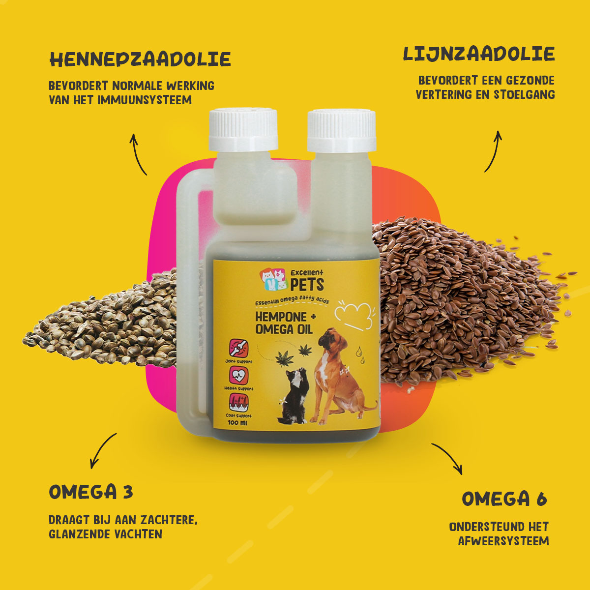 Excellent Pets HempOne + Omega Oil 100 ml 2026 Excellent Pets HempOne + Omega Oil 100 ml - Afbeelding 5