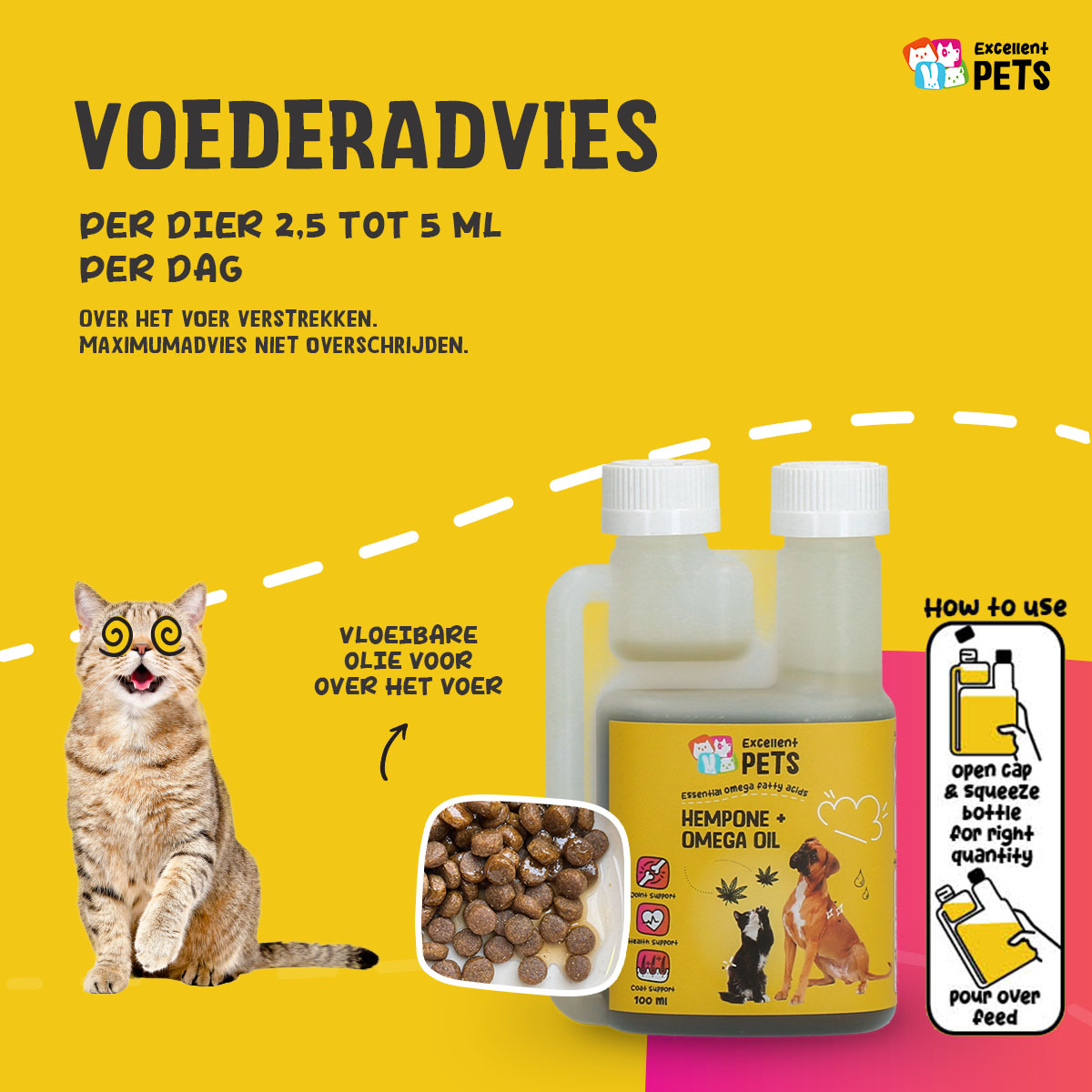 Excellent Pets HempOne + Omega Oil 100 ml 2026 Excellent Pets HempOne + Omega Oil 100 ml - Afbeelding 6