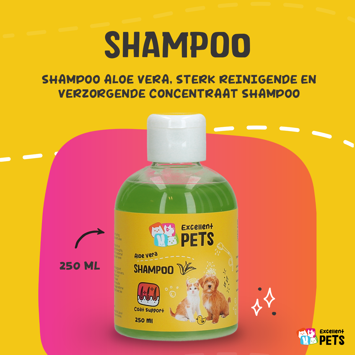 Excellent Pets Shampoo Aloe Vera 250 ml 2026 Excellent Pets Shampoo Aloe Vera 250 ml - Afbeelding 2