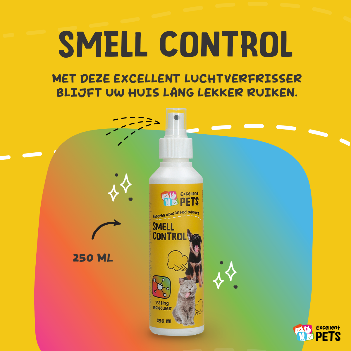 Excellent Pets Smell Control 250 ml 2026 Excellent Pets Smell Control 250 ml - Afbeelding 3