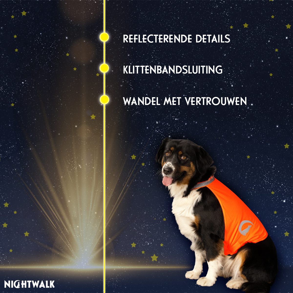 Nightwalk Safety Vest Oranje M 2026 Nightwalk Safety Vest Oranje M - Afbeelding 3