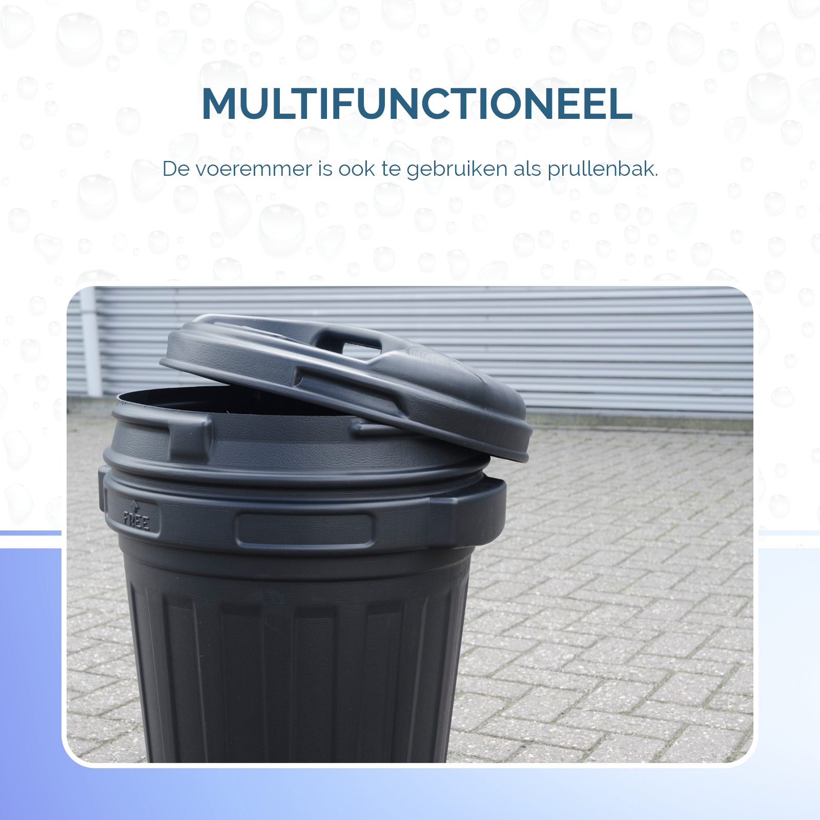 Voerton met draaisluiting 70 liter Zwart 2026 Voerton met draaisluiting 70 liter Zwart - Afbeelding 5