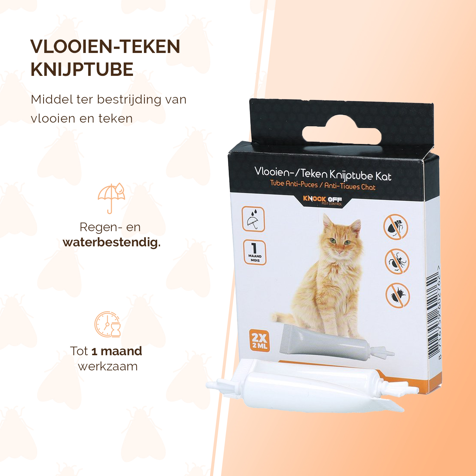 Knock Pest vlooien-tekenpipet Kat NL/FR 2026 Knock Pest vlooien-tekenpipet Kat NL/FR - Afbeelding 2