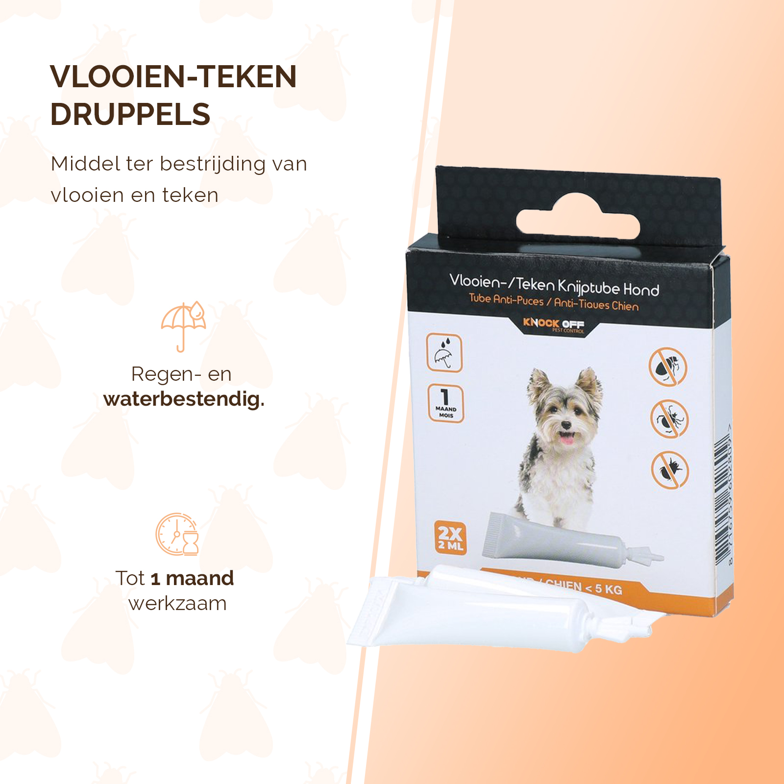 Knock Pest vlooien-tekenpipet Hond <5 kg 2026 Knock Pest vlooien-tekenpipet Hond <5 kg - Afbeelding 2