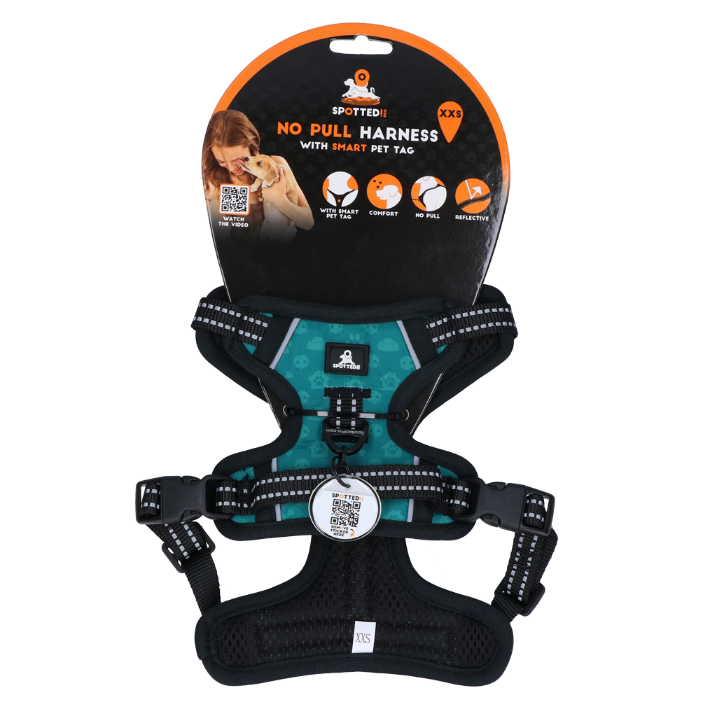 Spotted! Pro No Pull Harnas Groen XXS 2026 Spotted! Pro No Pull Harnas Groen XXS