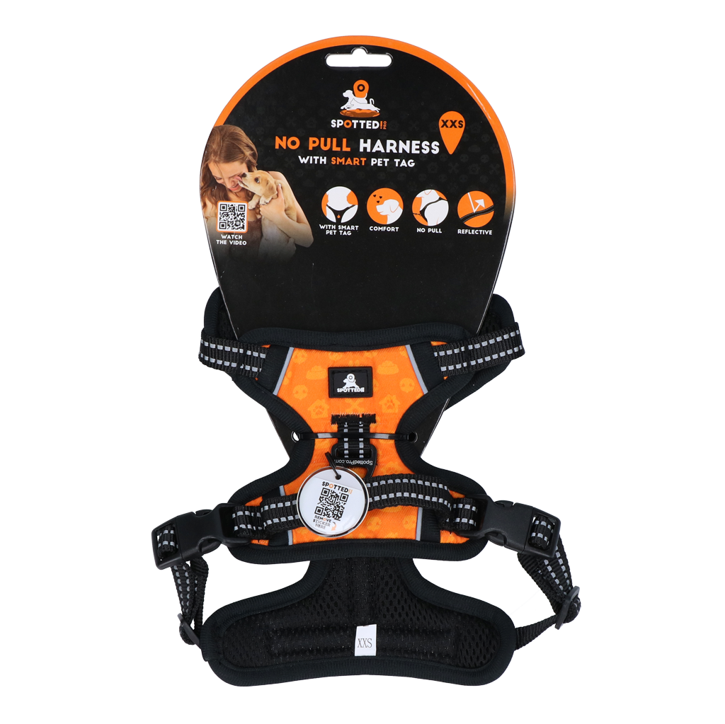 Spotted! Pro No Pull Harnas Oranje XXS 2026 Spotted! Pro No Pull Harnas Oranje XXS