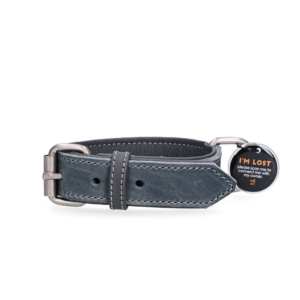 Spotted! Pro Leren Halsband Grijs 3 x 65 cm