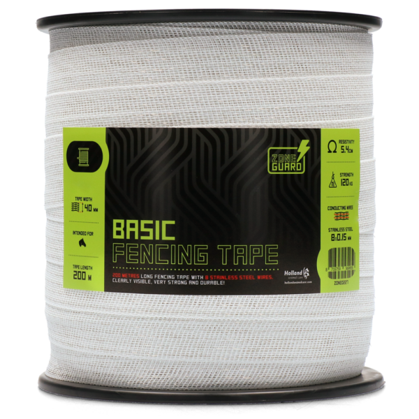 ZoneGuard 40 mm Basic afrasteringslint wit 200 m - Afbeelding 2