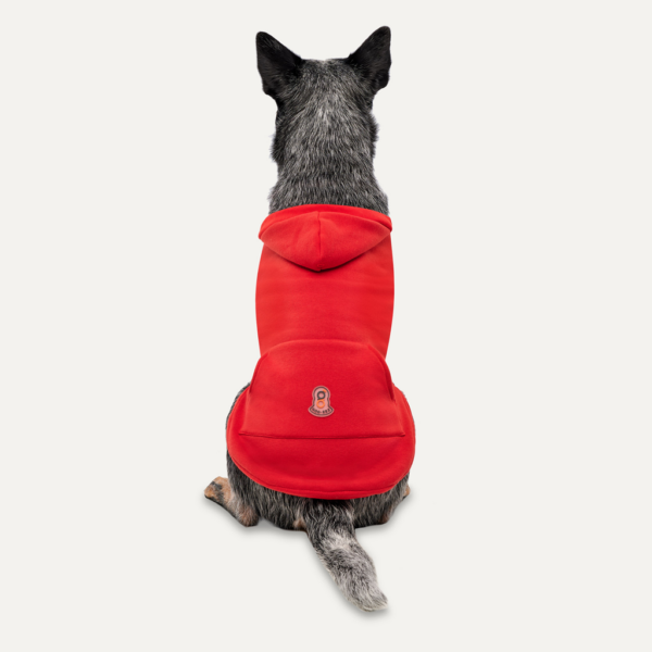 Gooeez Kangaroo Fleece Hoodie XS Red/Black - Afbeelding 2
