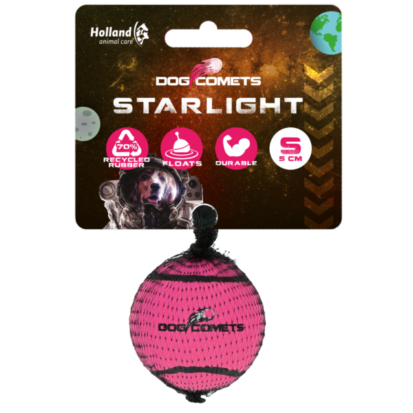Dog comets Starlight Tennisbal  S Roze 1st