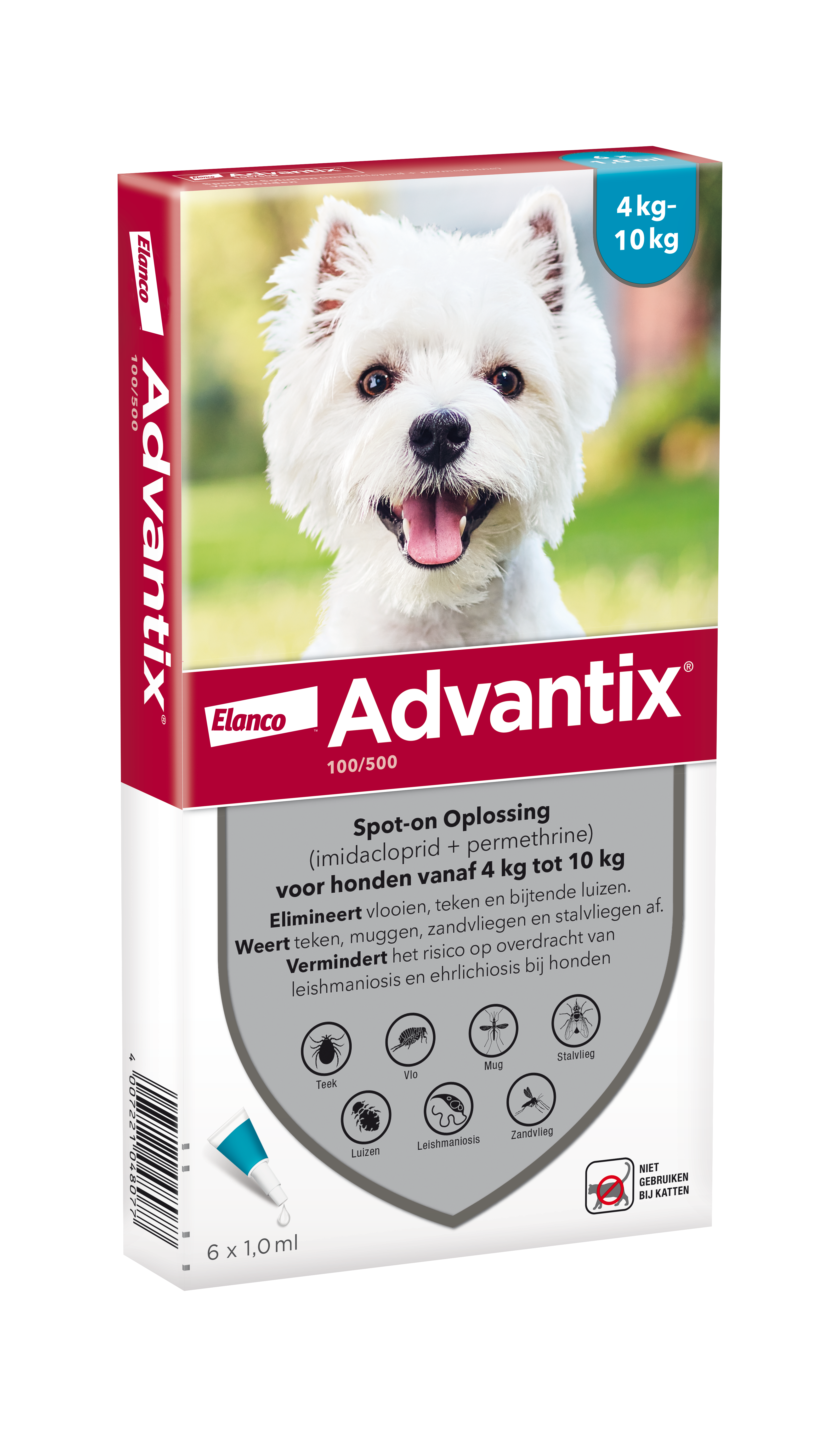 Advantix 100/500 Hond (4 tot 10kg) 6P