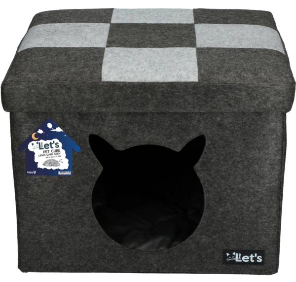 Let's sleep Pet Cube licht/donker grijs - Afbeelding 5