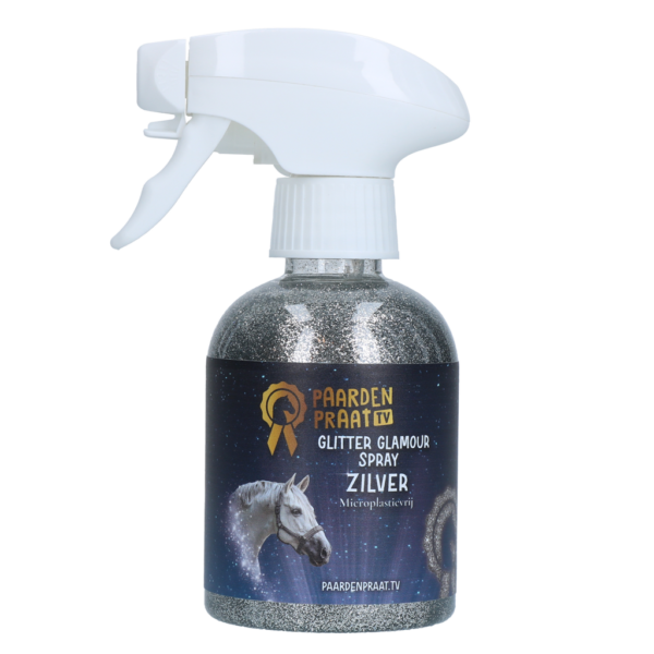 Paardenpraat Glitter Glamour Spray Zilver
