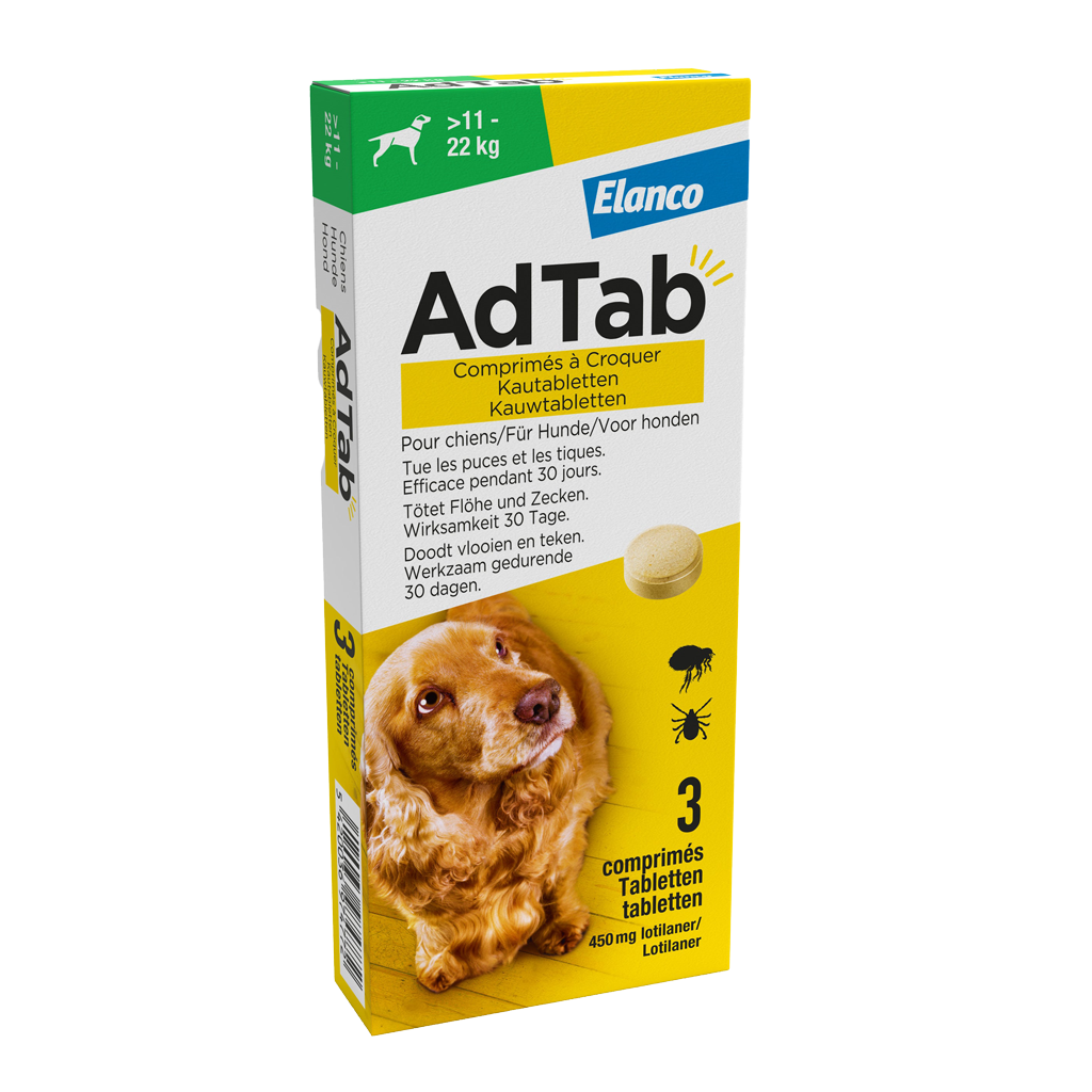 Adtab kauwtablet voor honden (>11 - 22 kg) 3 tabletten