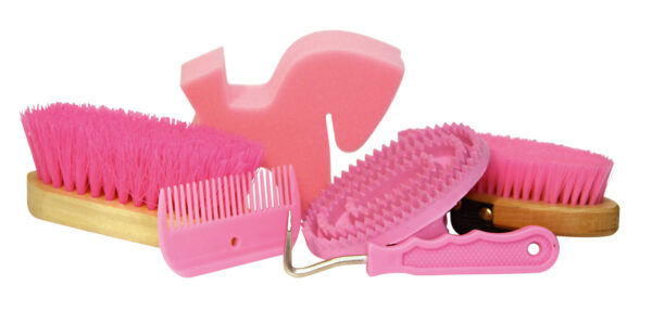 Poetsset van 7 items in Rugtas roze - Afbeelding 2