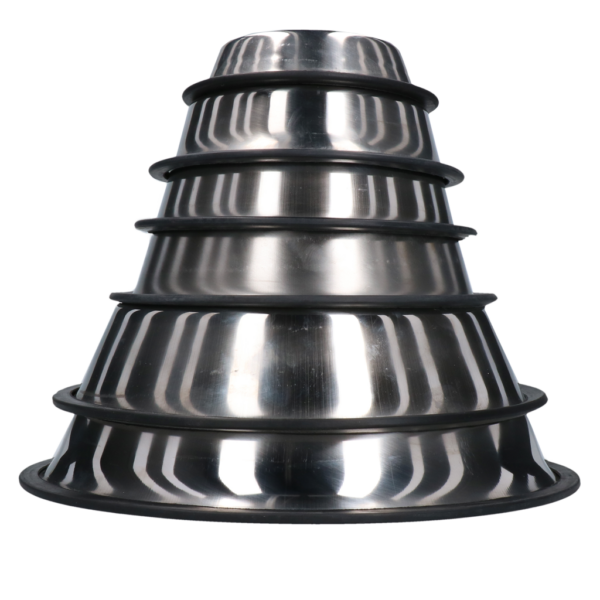 Voer of drinkbak RVS met antislip 450ml Ø 19cm - Afbeelding 2