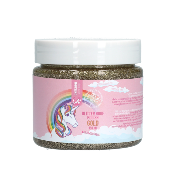 Lucky Horse Glitter Hoeflak Goud