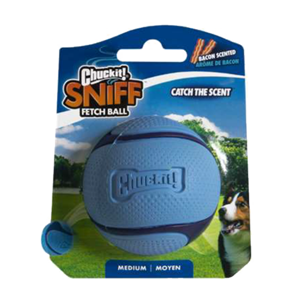 Chuckit Sniff Fetch Ball Bacon MD 1-pack
