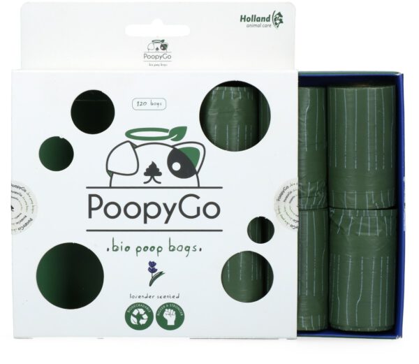 PoopyGo Eco friendly 120 st. (8x15 zakjes) Lavendelgeur - Afbeelding 4