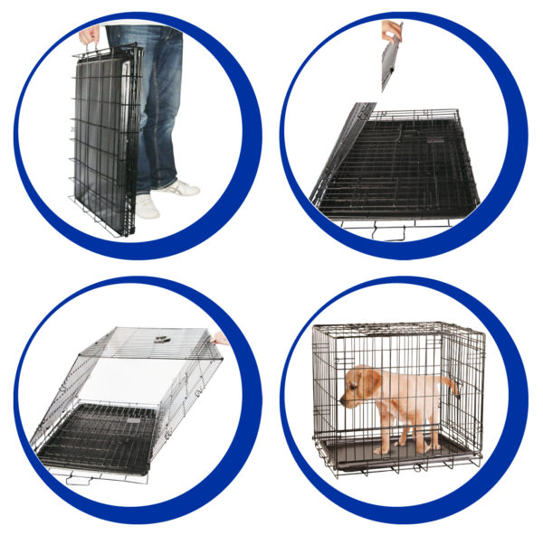 Pawise Wire Dog Crate M - Afbeelding 3