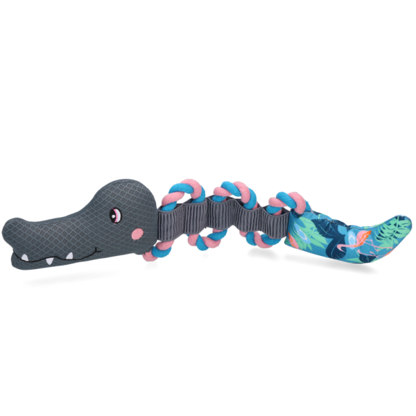 CoolPets Pull me! Crocky rope (Flamingo) - Afbeelding 4