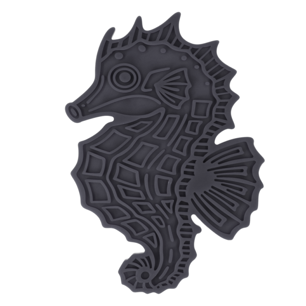 Eat Slow Live Longer Lick Mat Seahorse Grijs