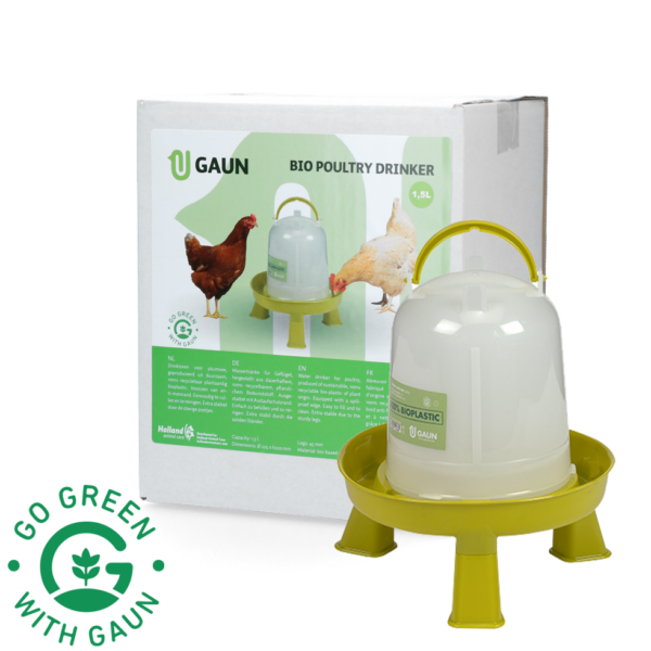 Pluimvee drinktoren 1,5 l Bio green lemon op pootjes