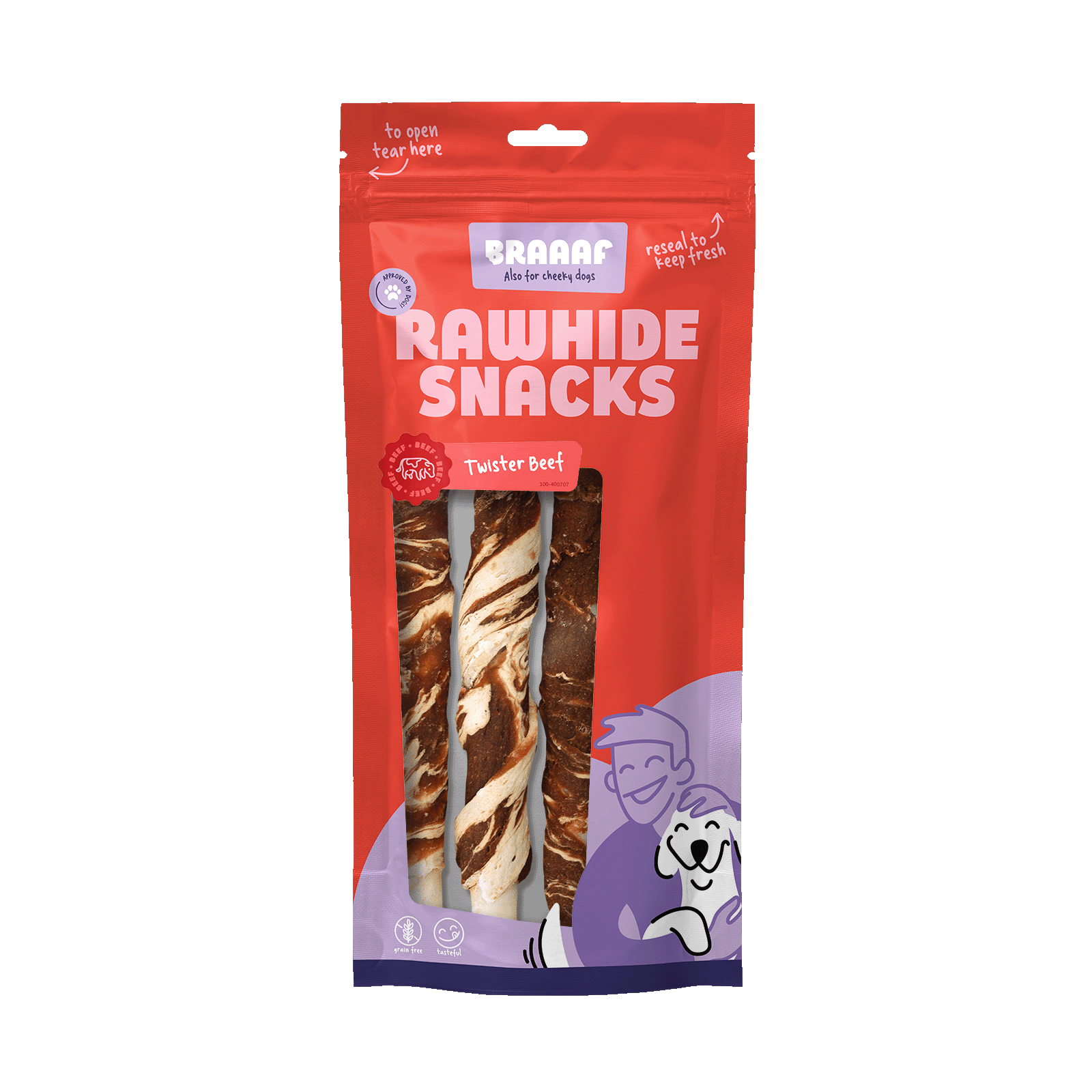 Braaaf Twister 21 cm beef and fish