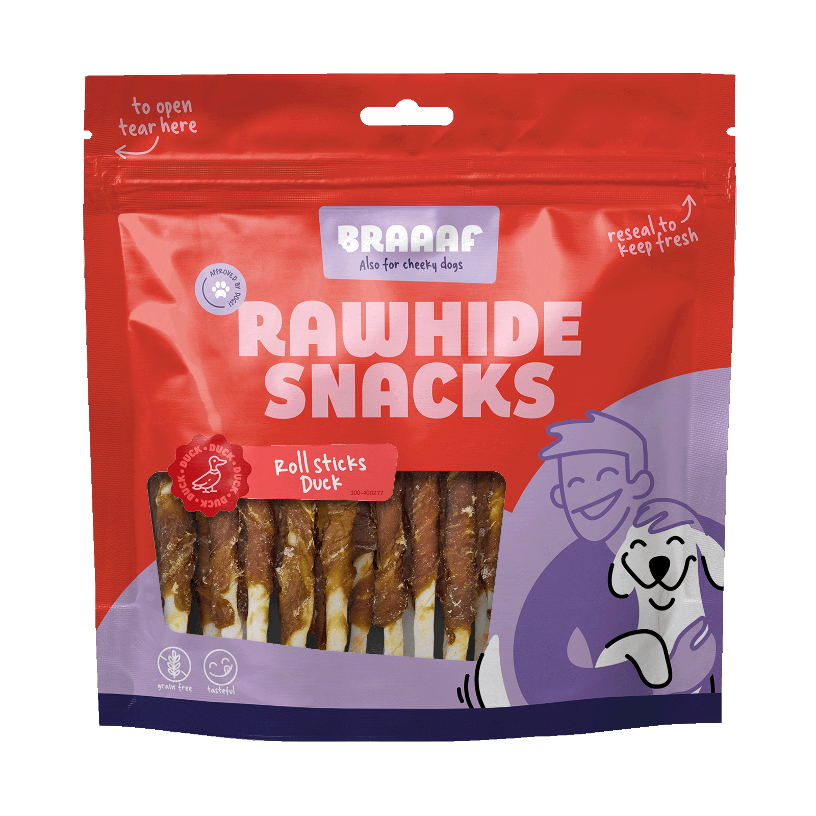 Braaaf Roll Sticks Duck 12.5 cm (30 pcs)