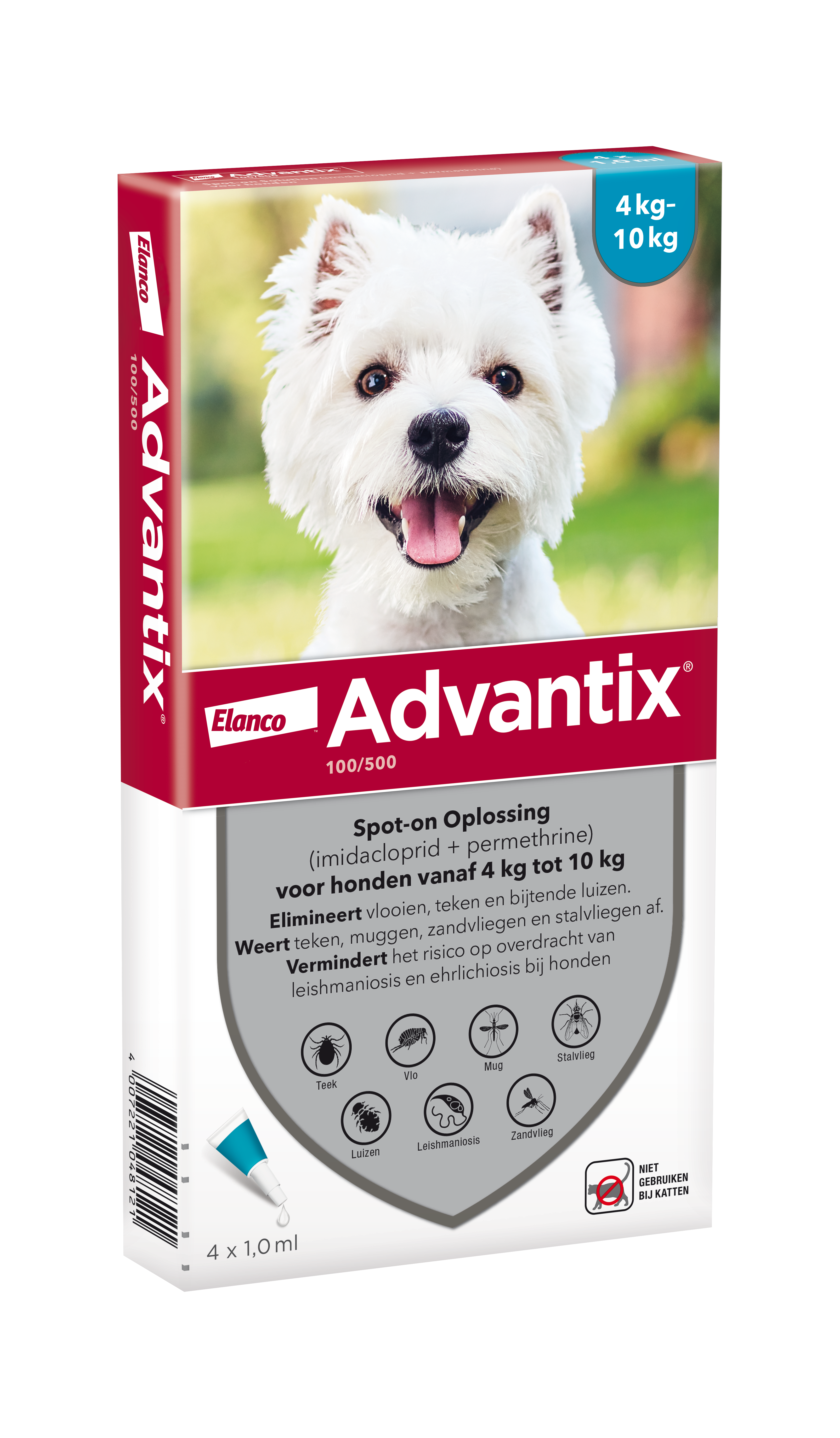 Advantix 100/500 Hond (4 tot 10kg) 4P