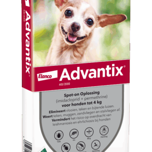 Advantix vlooien- en tekenpipet voor honden 40/200 (1,5 tot 4kg) 4 pipetten