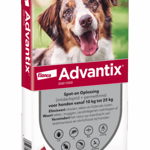 Advantix vlooien- en tekenpipet voor honden 250/1250 (10 tot 25 kg) 6 pipetten