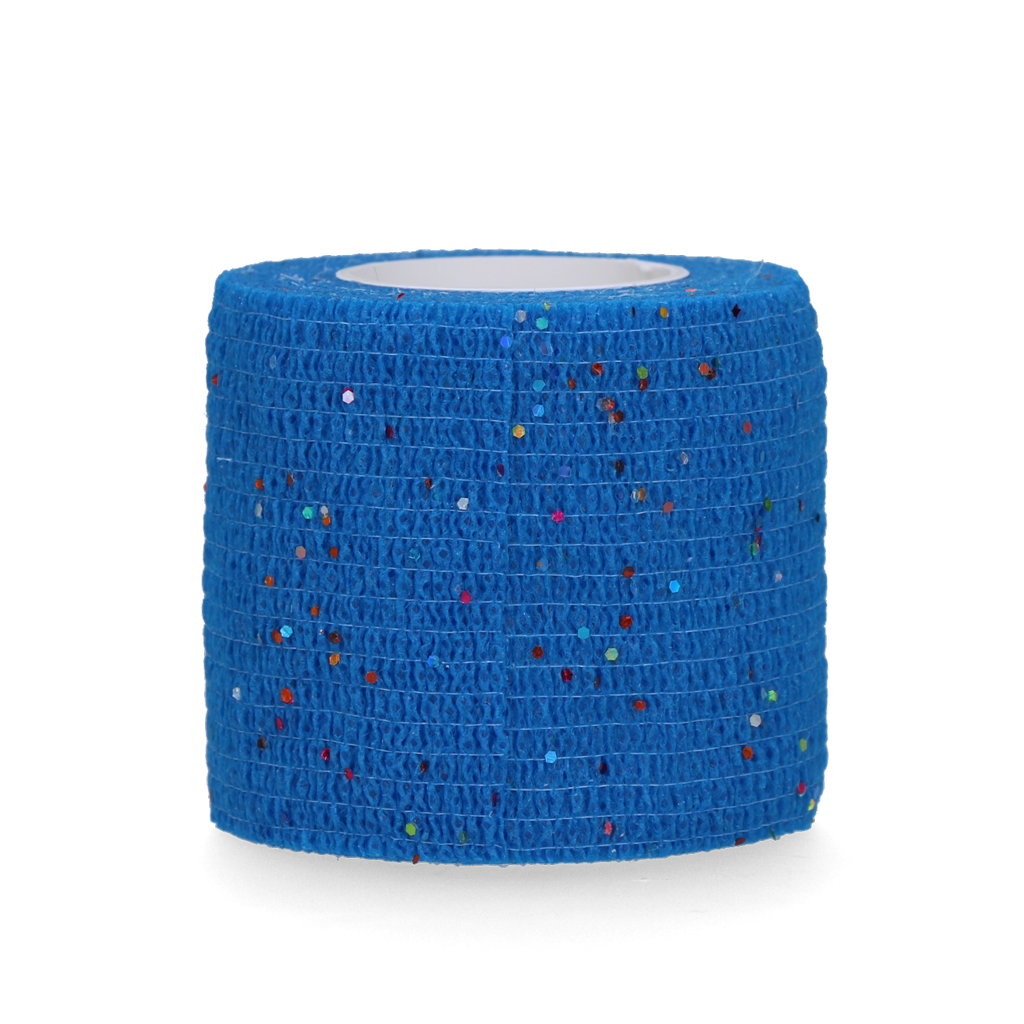 Excellent Animal Glitter Bandage Profi 5 cm - Blauw 2025 Excellent Animal Glitter Bandage Profi 5 cm - Blauw
