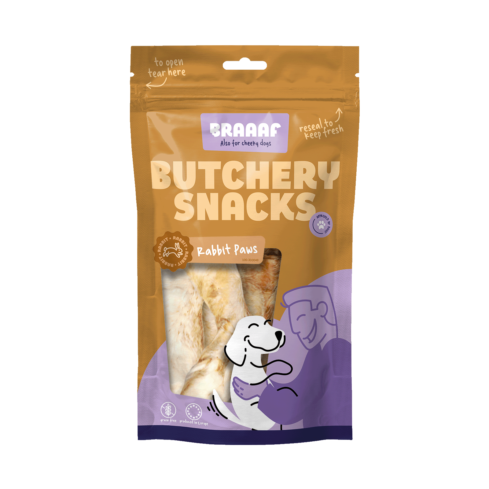 Braaaf Butchery Snacks Konijnenpootjes 100 g 2025 Braaaf Butchery Snacks Konijnenpootjes 100 g