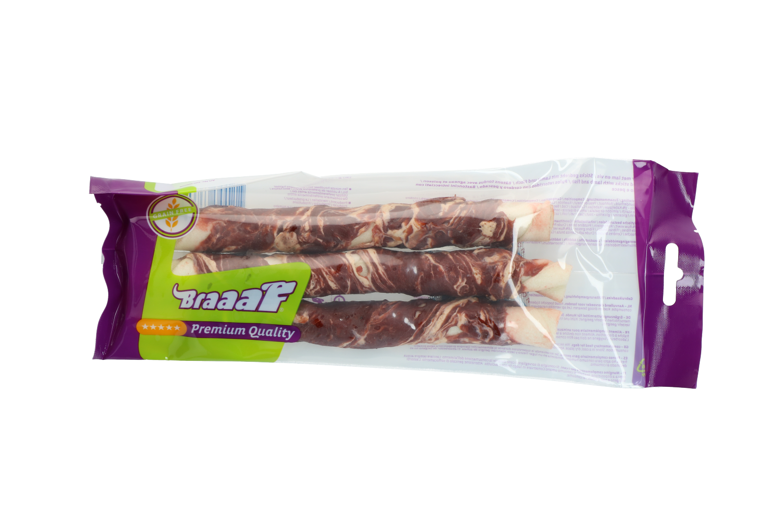 Braaaf Rawhide Twister Lam & Vis (3 st.) - 21 cm 2025 Braaaf Rawhide Twister Lam & Vis (3 st.) - 21 cm - Afbeelding 2