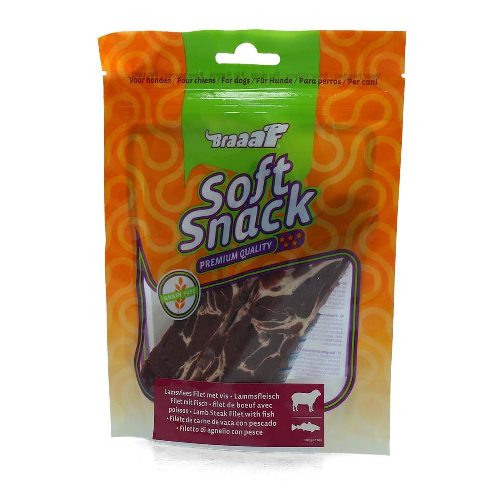 Braaaf Soft Snack Filet - Lam & Vis 2025 Braaaf Soft Snack Filet - Lam & Vis - Afbeelding 5
