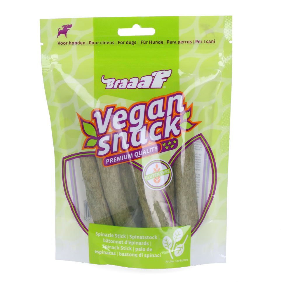 Braaaf Vegan Snack Spinazie Stick - 12 cm 2025 Braaaf Vegan Snack Spinazie Stick - 12 cm - Afbeelding 4