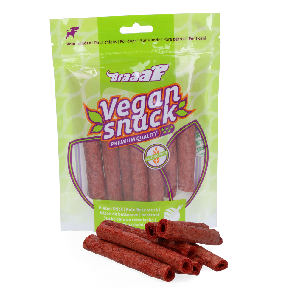 Braaaf Vegan Snack Rode Biet Stick - 12 cm 2025 Braaaf Vegan Snack Rode Biet Stick - 12 cm