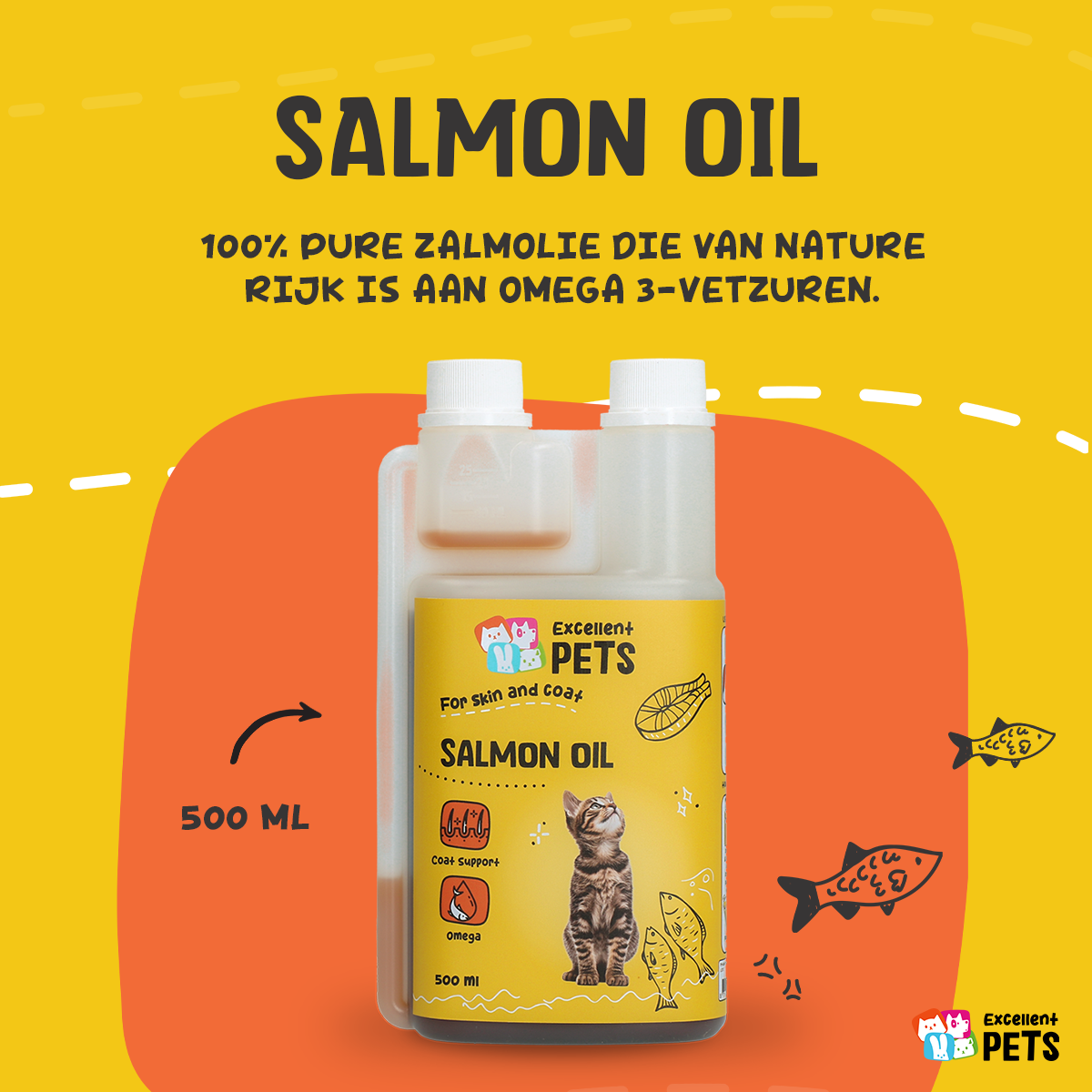 Excellent Pets Cat Salmon Oil 500 ml 2025 Excellent Pets Cat Salmon Oil 500 ml - Afbeelding 6