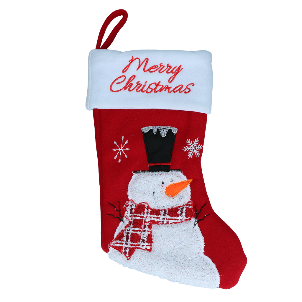 Kerstsokken Christmas Stocking Wooly Snowman 2025 Kerstsokken Christmas Stocking Wooly Snowman