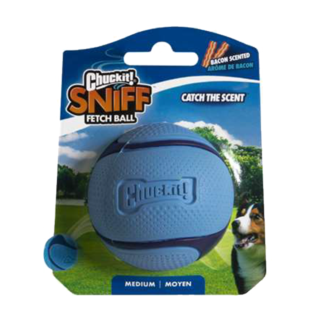 Chuckit! Sniff Fetch Ball Bacon M 2025 Chuckit! Sniff Fetch Ball Bacon M