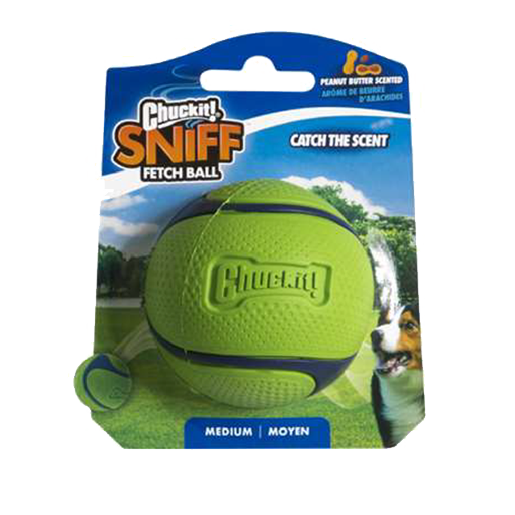 Chuckit! Sniff Fetch Ball Peanut Butter M 2025 Chuckit! Sniff Fetch Ball Peanut Butter M