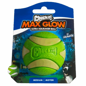 Chuckit! Max Glow Ultra Squeaker Ball M